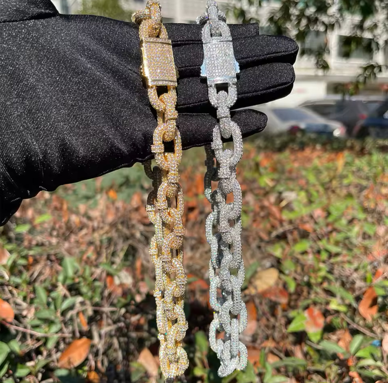 Micro pave Gold chain