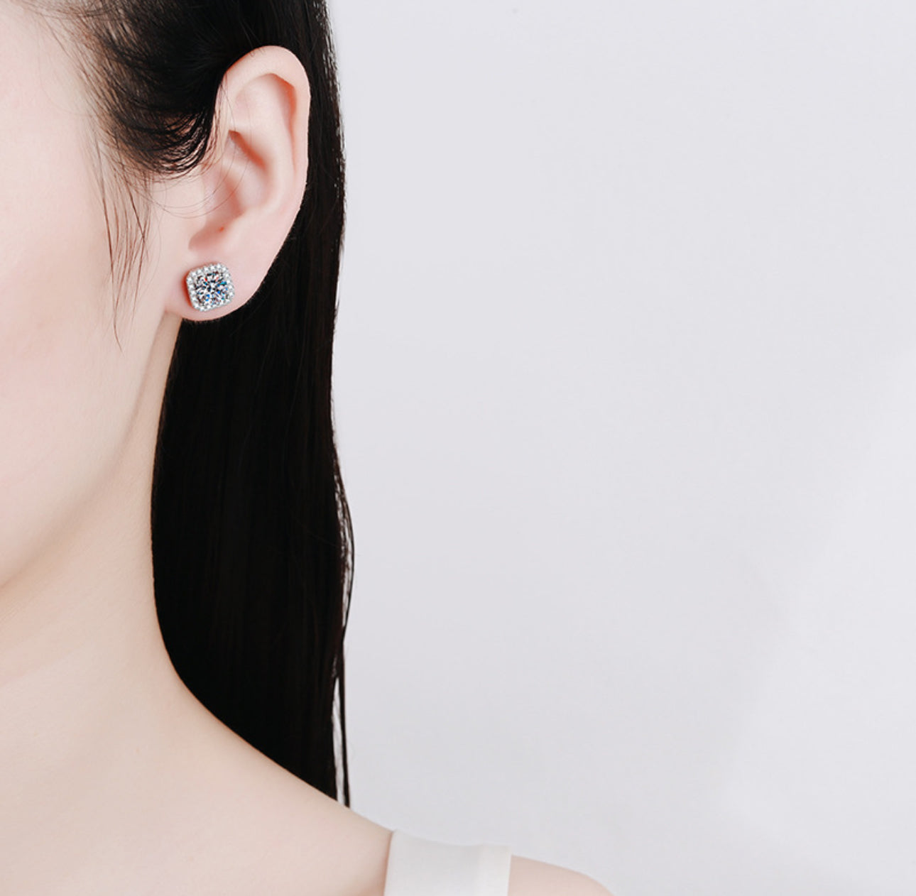 1.0ct moissanite earrings