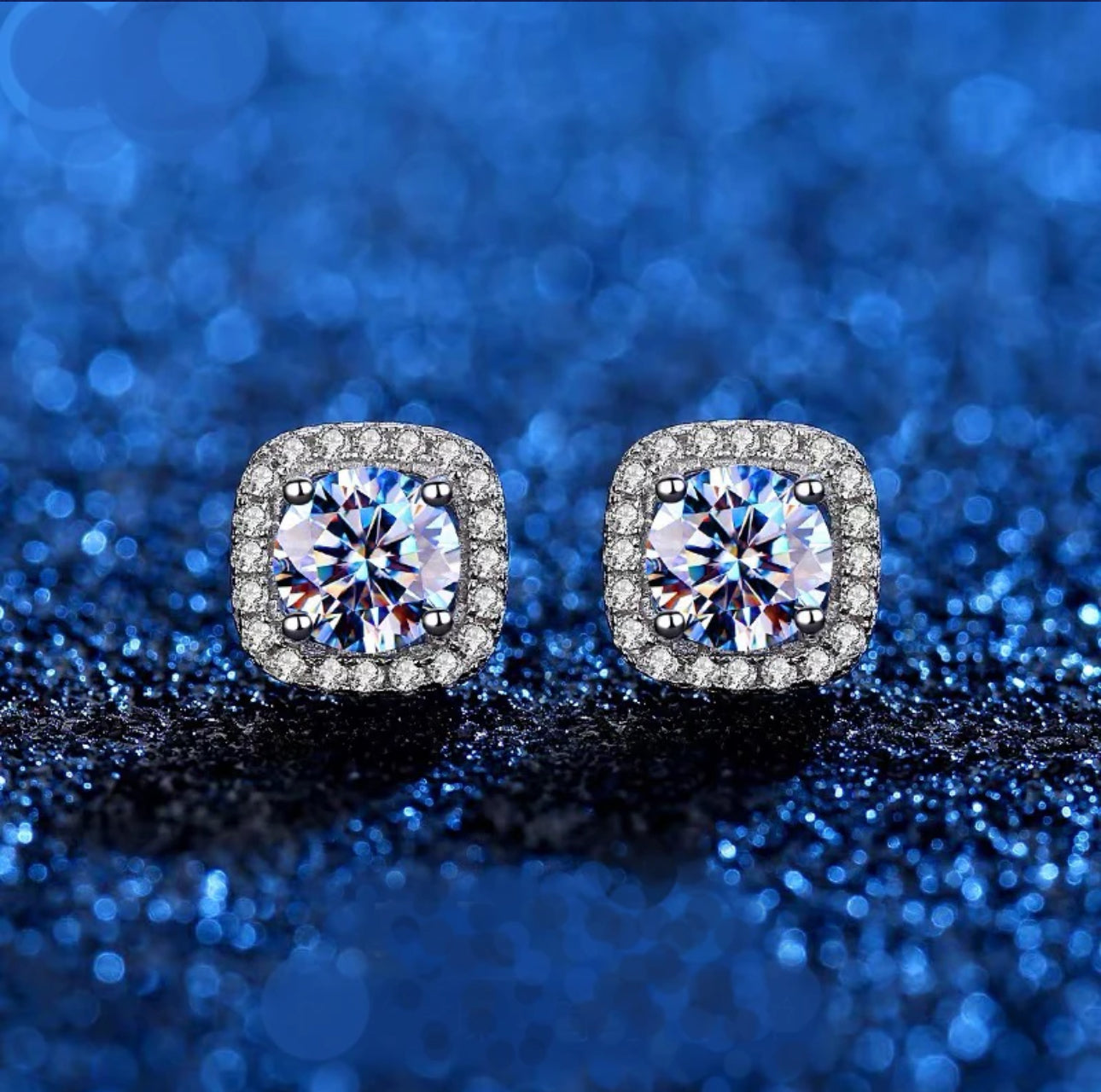 1.0ct moissanite earrings