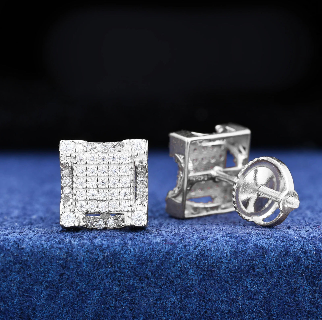 Moissanite Square earring