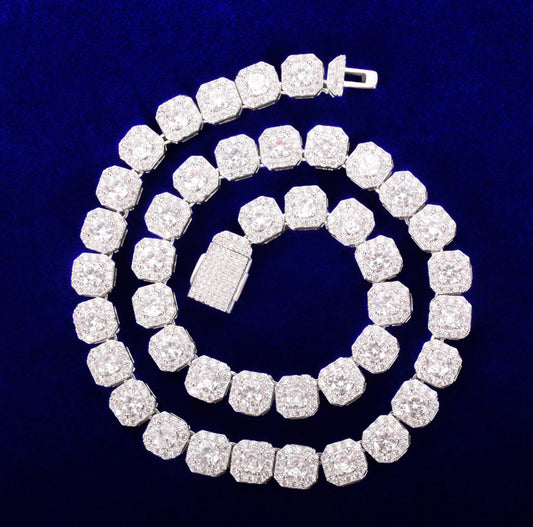 White gold Cluster tennis