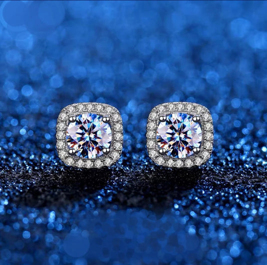 1.0ct moissanite earrings