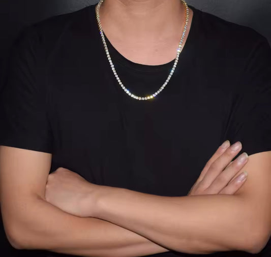 Tennis chain white gold