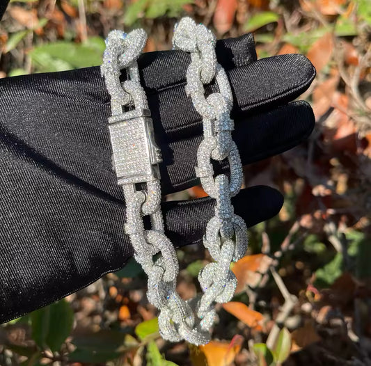 Micro pav Cuban link White gold