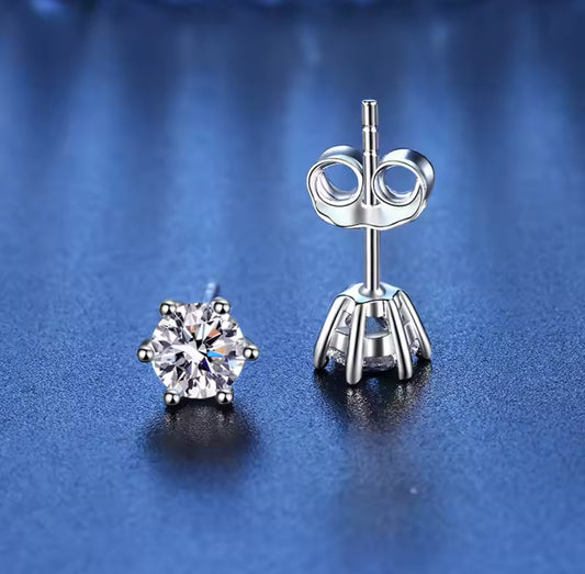 1.0ct Moissanite earrings