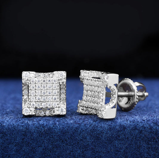 Moissanite Square earring